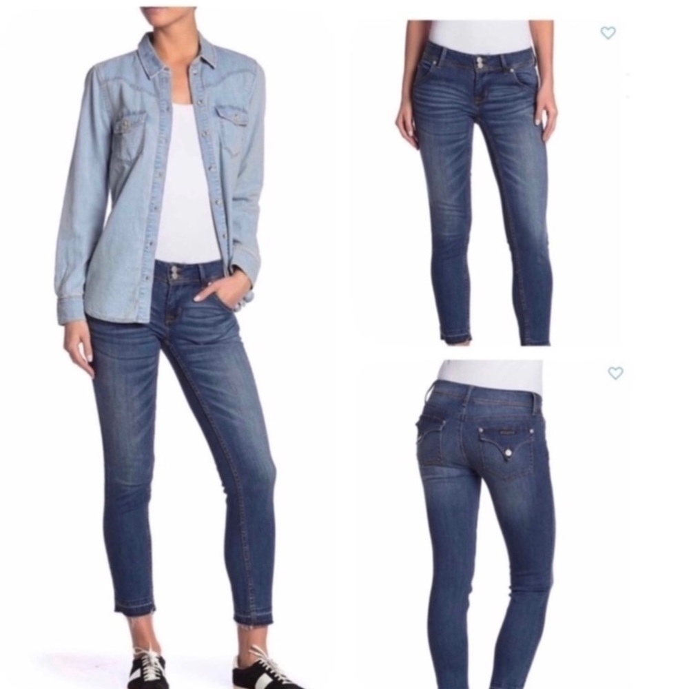 NWT Hudson Collin Ankle Skinny Flap Pocket Distressed Jeans